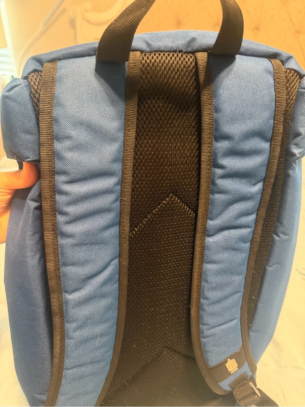 Men's Blue Novelty Backpack with TARDIS Graphic